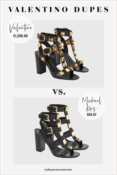 valentino stud heels dupe thick heel
